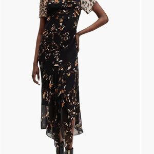 Leah Print Maxi Dress Floral - ALL SAINTS